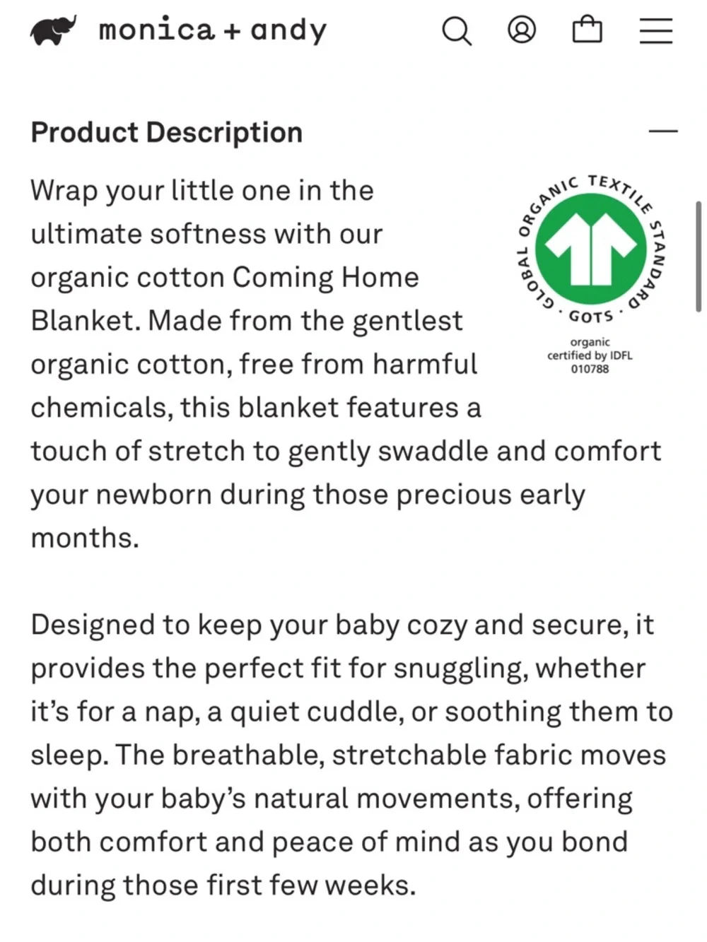 Monica + Andy Coming Home Baby Blanket Bunny Print Lavender Trim Organic Cotton